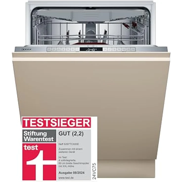 Neff S297TCX00E, Geschirrspüler, A, Geräuschemissionsklasse B, Geräuschemissionen 43 Dezibel – Bild 2