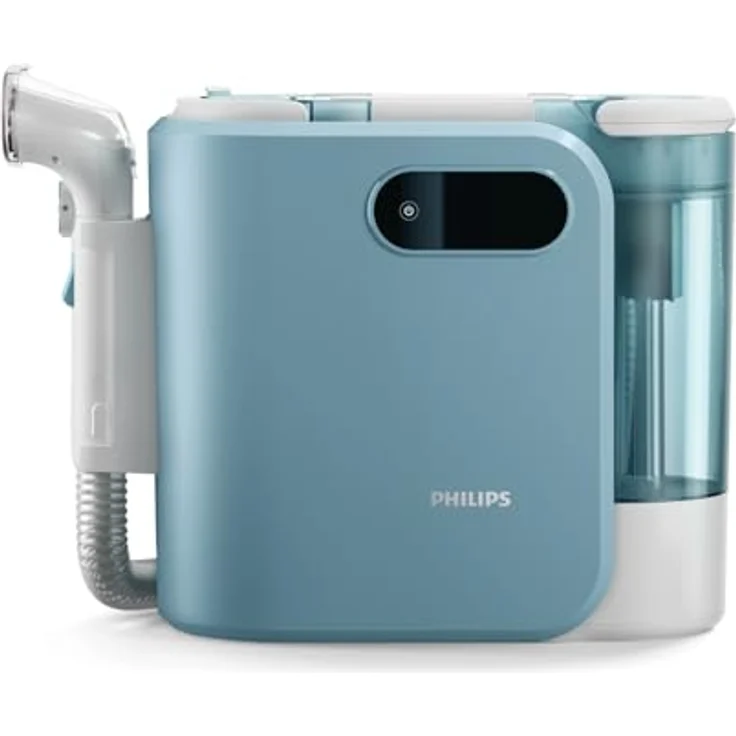 Philips Wasch-Sauger XW3193/11 3000 Series mit 2 Bürsten unterschiedlicher Größe, 400 W, beutellos, reinigt zahlreiche weiche Oberflächen, kompakt, Blau / Seidenweiß – Bild 7