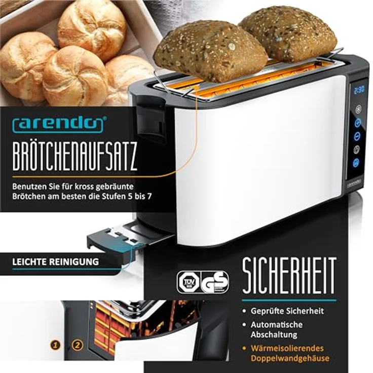 Arendo Sixcook Eierkocher, Edelstahl, 6-fach, mit Warmhaltefunktion, frei wählbarer Härtegrad, 400 W, Indikationsleuchte, für bis zu 6 Eier – Bild 4