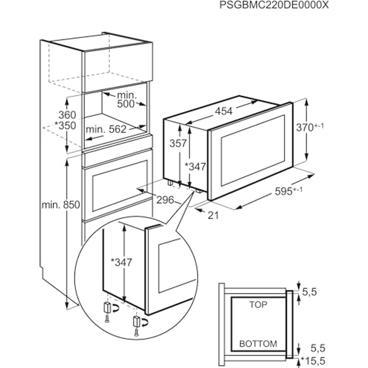 AEG TB6SM171DB Einbau Mikrowelle schwarz, 17 Liter, Touch-Bedienung mit SteamSet, Push-to-Open-Türsystem – Bild 17