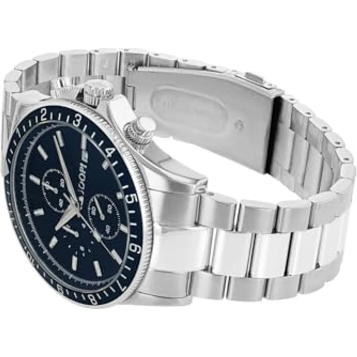 JOOP! Chronograph JOOP! Herren-Armbanduhr 2037701, Edelstahl, analoges Quarzuhrwerk mit Chronograph-Funktion, wasserdicht bis 10 bar, Gehäusedurchmesser 42 mm, massives Gliederarmband – Bild 3