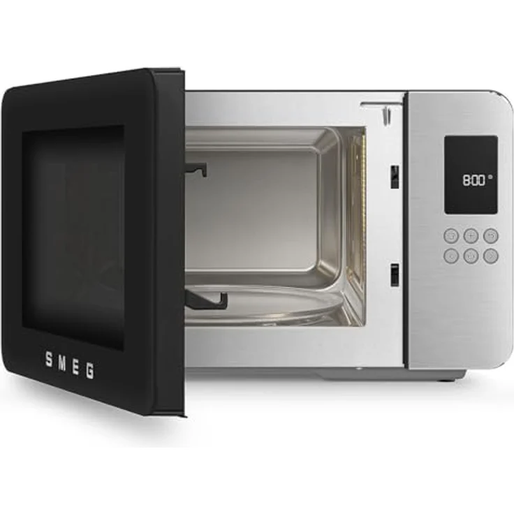 Smeg MOC01BLMEU Kombi-Mikrowelle mit Grill, 4 Garfunktionen, 18 Automatikprogramme, matte schwarze Oberfläche, Inverter-Technologie – Bild 2