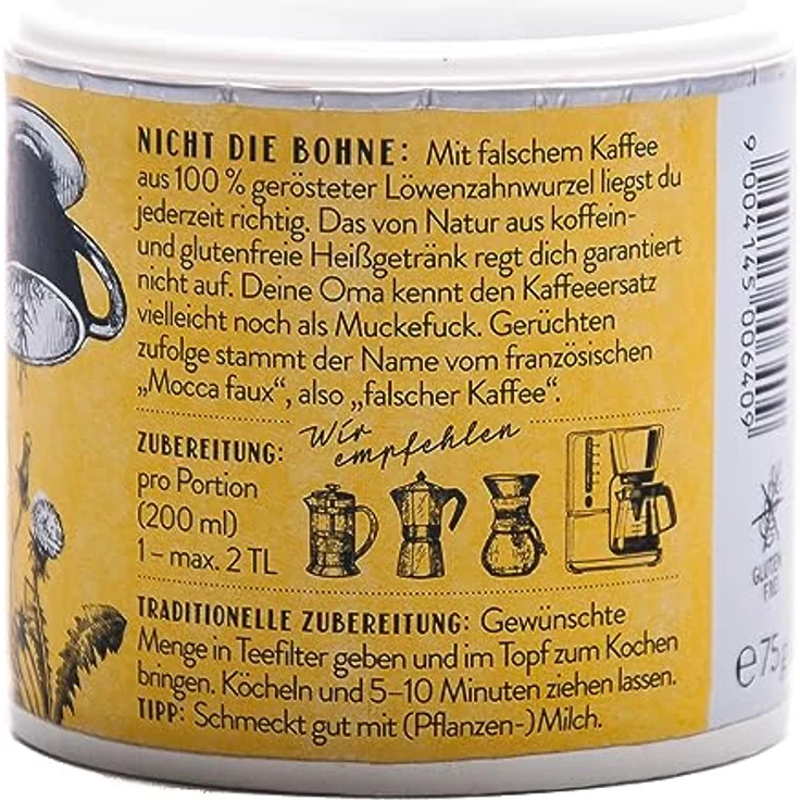 Sonnentor Löwenzahnwurzel Bio, 75 g Pulver als Kaffee-Ersatz aus gerösteter Bio-Wurzel – Bild 2
