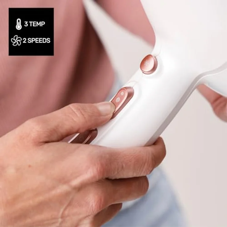 Taurus Fashion Ionic Haartrockner, 2600 W mit professionellem AC-Motor, Ionen-Technologie, 3 Temperaturstufen und 2 Geschwindigkeitsstufen, inklusive Konzentrator und 2 Diffusoren – Bild 4