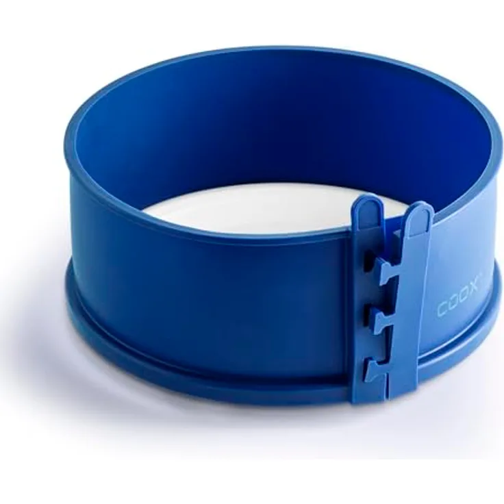 coox Springform mit Porzellanboden Ø 18 cm, Silikon Blau, Ofen- und Mikrowellenfest, spülmaschinengeeignet