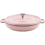 Sallys 'Samira' Deluxe Gusseisentopf - Robustes und Hochwertiges Kochjuwel für Perfektes Garen - 2,2 Liter Inhalt, ofenfest bis zu 250 Grad (Silky Pink)