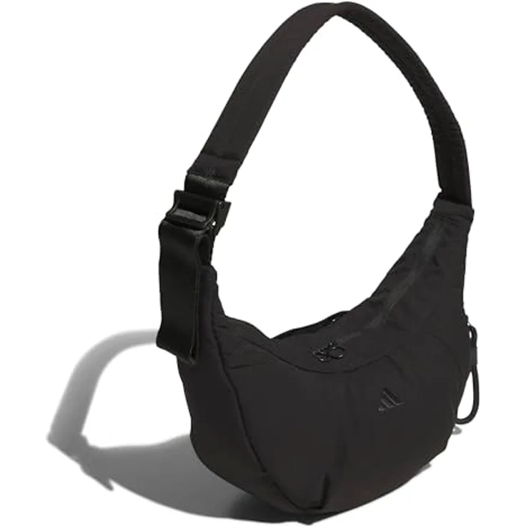 adidas Performance MH PF SH BAG, Schultertasche in Puffy Optik mit gepolsterten Schultergurten, schwarz – Bild 4