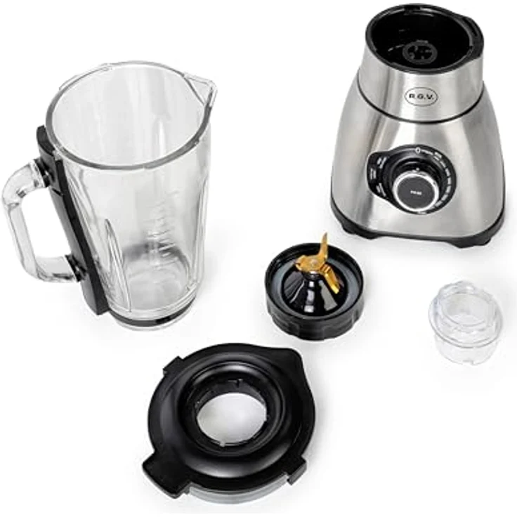 RGV 111202 Tischplatten-Mixer, 1,75 l, 1800 W, Schwarz, Edelstahl, mit Titan-Messern und 28.000 U/min – Bild 5