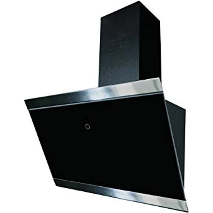 Respekta Dunstabzugshaube kopffrei / Dunstabzugshaube schräg 60 cm / Glasschirm mit Edelstahlrahmen in Schwarz / Abluft - und Umluftfunktion / CH89060S / A++ / 39–59 dB – Bild 2