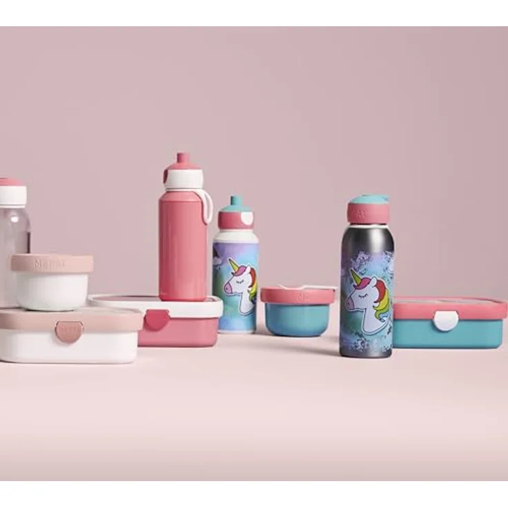 Mepal Campus Lunchset, Lunchbox mit Pop-Up Trinkflasche und Bentobox, mehrfarbig, spülmaschinengeeignet – Bild 6