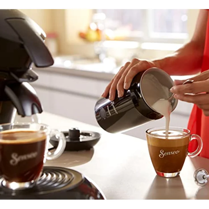 Philips Domestic Appliances Senseo Original Kaffeepadmaschine Mit Milchaufschäumer - Kaffee Boost Und Crema Plus Technologie, 0.7 Liters, Schwarz, (HD6553/65) – Bild 5