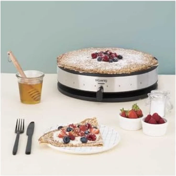 H.Koenig KREP29 Crêpegerät, 33 cm, Antihaftbeschichtung, Schwarz – Bild 5