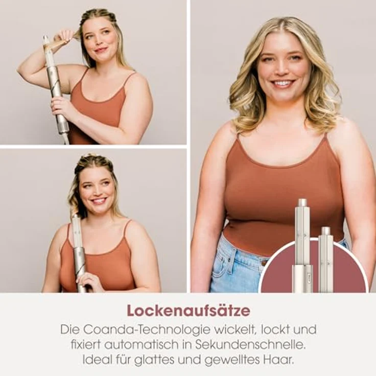 Shark HD440SLEU FlexStyle Haarstyler, 5 Styling-Aufsätze - Lockenaufsatz, Ovalbürste, Paddelbürste, Konzentrator, Diffusor, stone – Bild 5