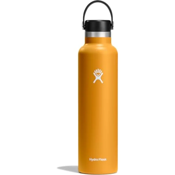 Hydro Flask - Wasserflasche 709 ml (24 oz) - Vakuumisolierte Edelstahl-Wasserflasche mit auslaufsicherem Flex-Verschluss und Pulverbeschichtung - BPA-frei - Standardöffnung - Fossil – Bild 1