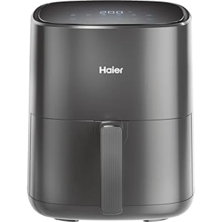 Haier Heißluftfritteuse mit LED Display I Airfryer mit 6 Programmen & 5L Volumen für 4 Personen I 1500W Fryer I Fritteuse Heißluft ohne Fett I spülmaschinenfest [HAF5P] – Bild 1