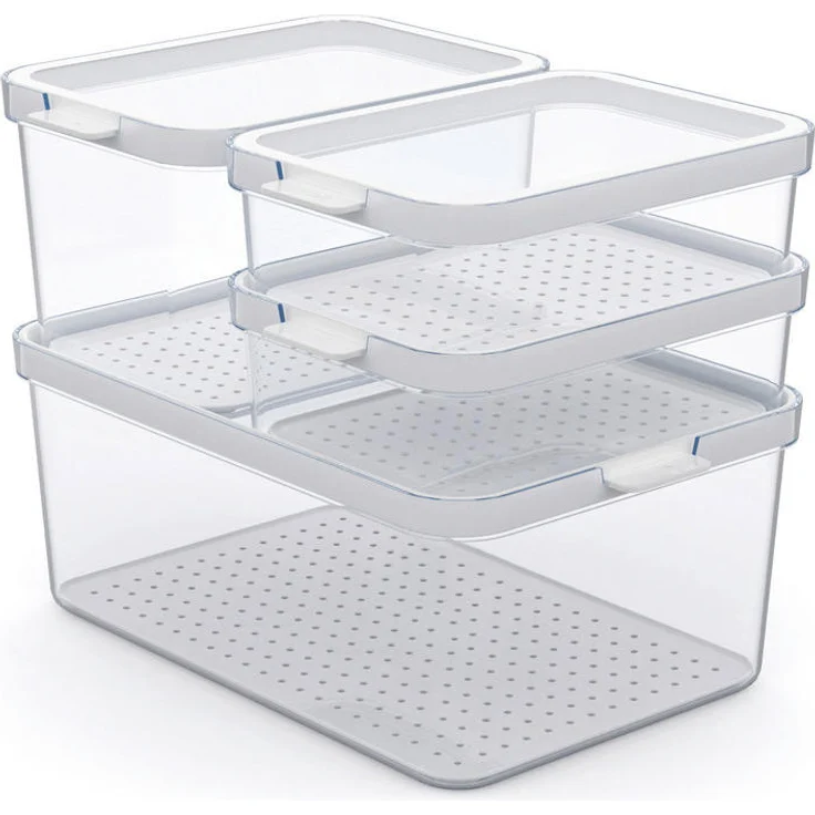 Rotho Kühlschrankbox Cauma, Weiß, Kunststoff, 18.7x19x28.4 cm, BPA-frei, REACH, DIN EN ISO 14001, DIN EN ISO 9001 – Bild 1