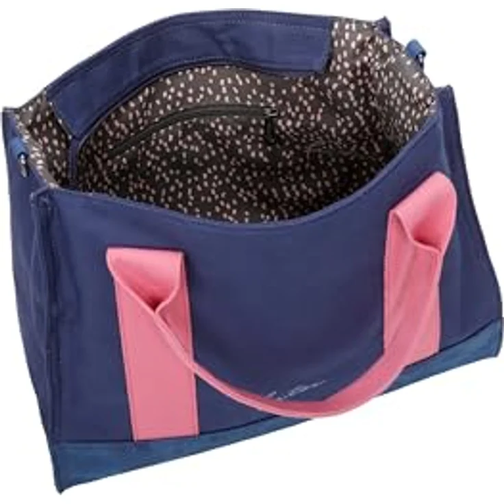 Fritzi aus Preußen Handtasche, große Canvas Handtasche 40 cm, blau, abnehmbarer Schulterriemen für Crossbody-Tragen – Bild 6