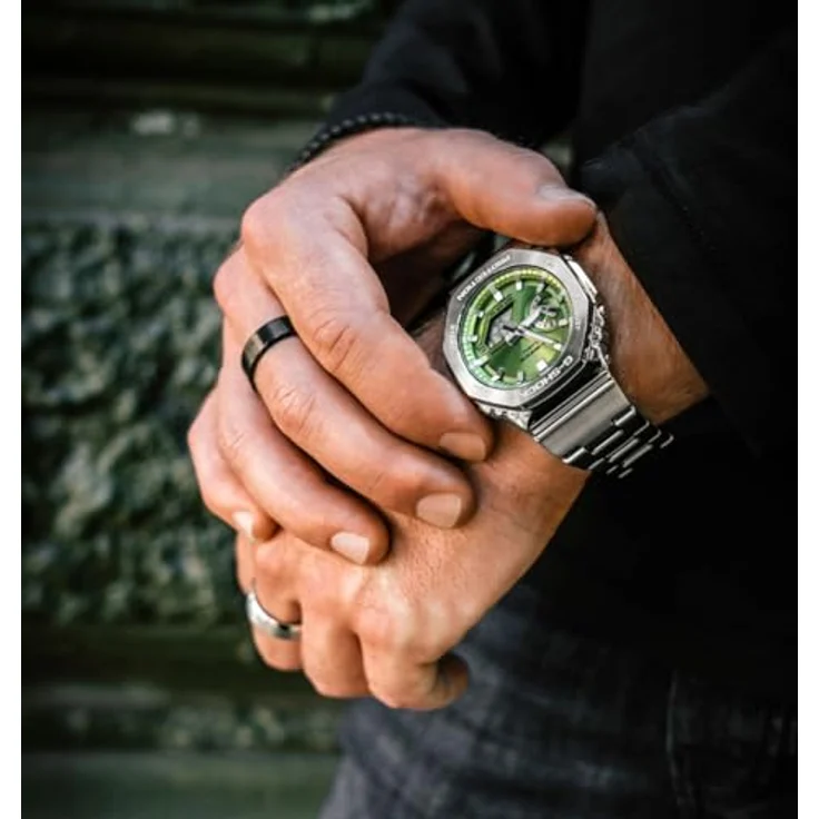 Casio G-Shock GM-2110D-3AER Classic Herrenuhr mit 24 Stunden Anzeige und Stoppuhr, grün – Bild 9