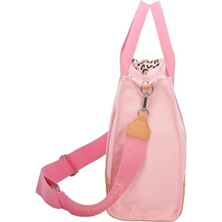 Fritzi aus Preußen, Damen Handtasche, Canvas Umhängetasche 40 cm, Pink/Rosa, abnehmbarer Schulterriemen für Crossbody-Tragen – Bild 5
