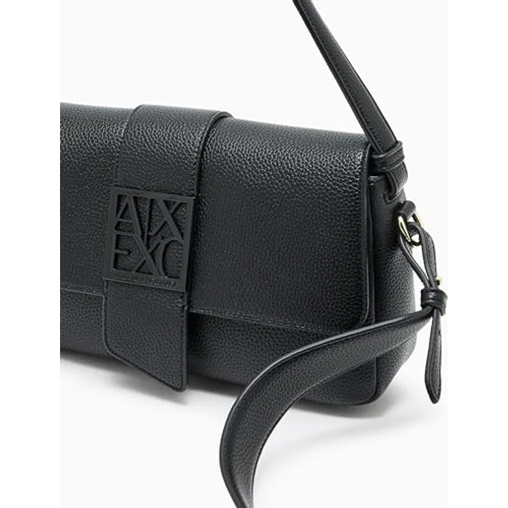 Armani Exchange Susy Umhängetasche, Schwarz, 24 cm x 7 cm x 18 cm, 100% Polyurethan – Bild 4