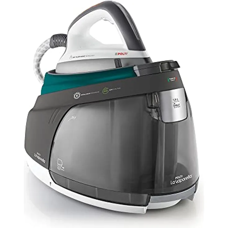 Polti La Vaporella XT120C Intelligentes Bügeleisen mit Kessel, ECO-Funktion, für Langlebigkeit, 8.5 bar, Steam Pulse 600 g, türkis/grau