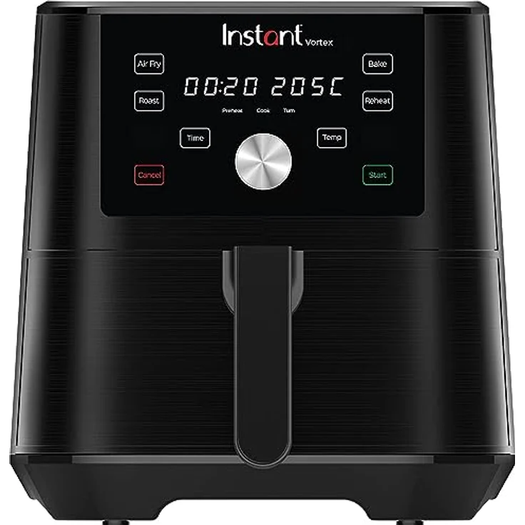 Instant Vortex IP 140-3093-01 6 Plus 6-in-1-Heißluftfritteuse 1700W, 5,7L - Heißluftfrittieren, Backen, Braten, Grillen, Dehydrator und Speisenwärmer, schwarz – Bild 2