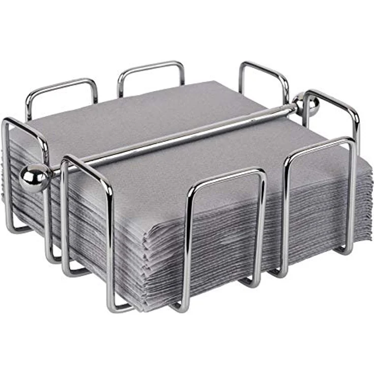 APS Serviettenhalter -BAR- ca. 13,5x13,5 cm, Höhe 6,5 cm Metall verchromt für ca. 50 Cocktailservietten inkl. Beschwerer mit farbigem Produkteinleger – Bild 5