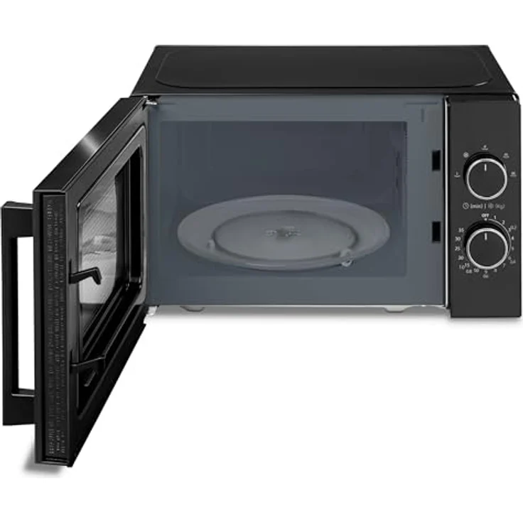 MEDION Mikrowelle MD12011 (20 Liter, 800 Watt, 5 Mikrowellenstufen, Auftaufunktion, Timer, Glasteller, kompakt) in Schwarz – Bild 5