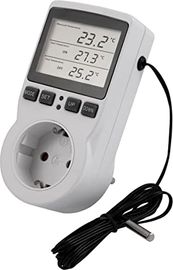 MC POWER - Digitales Steckdosen-Thermostat mit Fühler