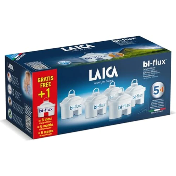 LAICA Filterkartuschen bi-flux 5 + 1 Pack, Kartuschen für alle Laica Wasserfilter – Bild 2