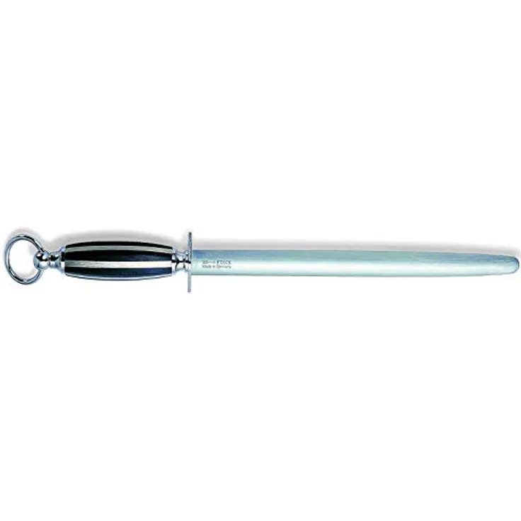F. DICK Wetzstahl 30 cm oval Saphirzug - Dick, Schwarz, mit besonderem Griff und Wetzstab