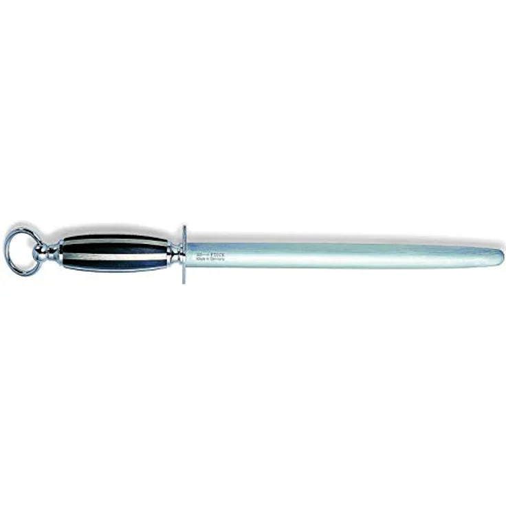 F. DICK Wetzstahl 30 cm oval Saphirzug - Dick, Schwarz, mit besonderem Griff und Wetzstab