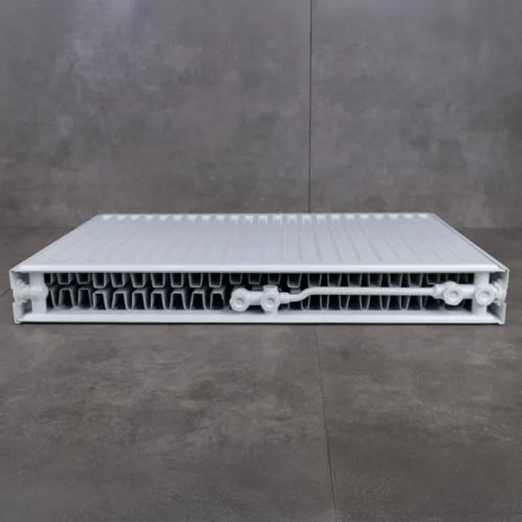 Belrad Typ 22 Universalheizkörper Ventilheizkörper Mittelanschluss 600 x 900 (HxB)-1559W, 8 Anschlüsse, RAL9016 (reinweiß) – Bild 7