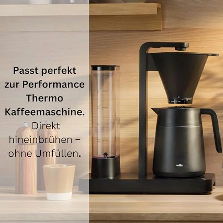 Wilfa Performance Thermokanne, Edelstahl Wasserkocher mit 3,5 Stunden Wärmespeicherung, Schwarz – Bild 5