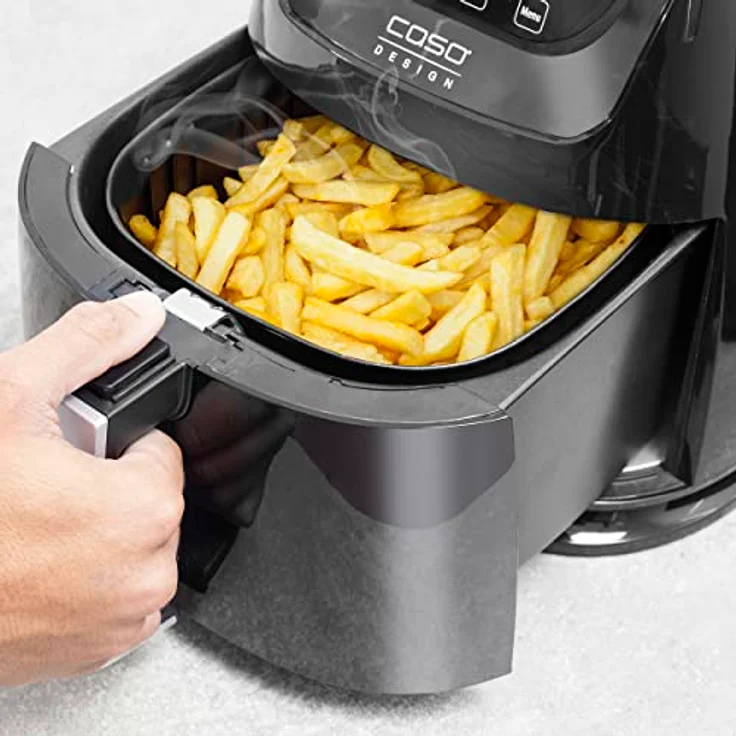 Caso AF 250 Design Heißluftfritteuse, Temperatur 60°C-200°C, extra großer Frittierkorb 3 Liter, Fritteuse ohne Fett und Öl, innovative Luftstrom-Technologie Neueste Version – Bild 2