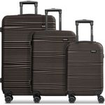 Redolz Koffer Essentials 16 3-SET 4 Rollen Kofferset 3-teilig Braun (XL)