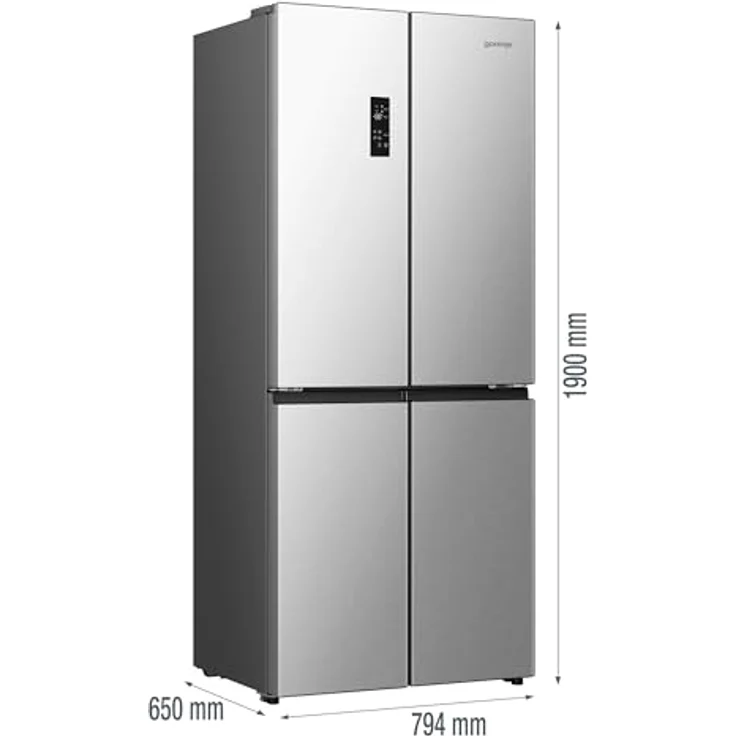 Gorenje NRM819D61X CrossDoor Kühl-/Gefrierkombination, 460 Liter, NoFrost Plus, grau, leiser Betrieb – Bild 3