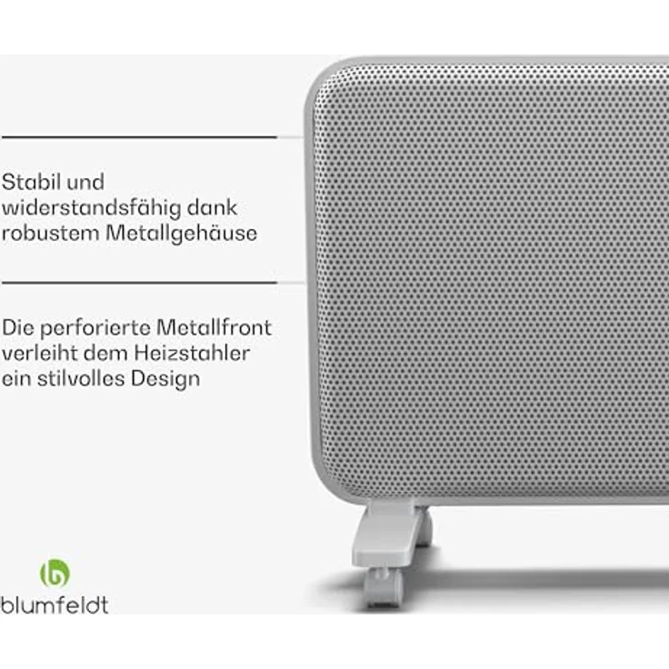 Blumfeldt Infrarotheizung 2000 W – Graphen-Heizelement, App & Touch-Steuerung, IP24, für Räume bis 20 m², Weiß – Bild 5