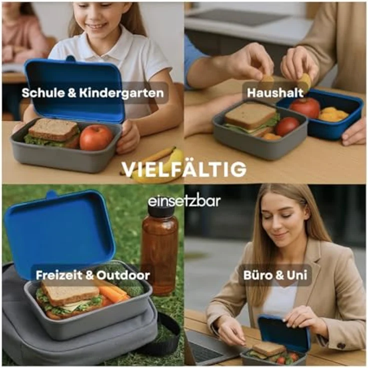 COFI 1453 Lunchbox 3er-Set, spülmaschinenfest, stapelbar, 1600 ml, BPA-freier Kunststoff, Made in Germany – Bild 6