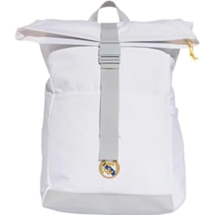 adidas Performance REAL MADRID HOME RUCKSACK, Sportrucksack mit Reißverschlusstaschen und verstellbaren Riemen, schwarz-weiß – Bild 1