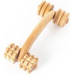 Tuuli Accessories Massage Massagegerät Rücken Nacken Schulter Massageroller Roller aus Holz 18 x 7 x 6 cm