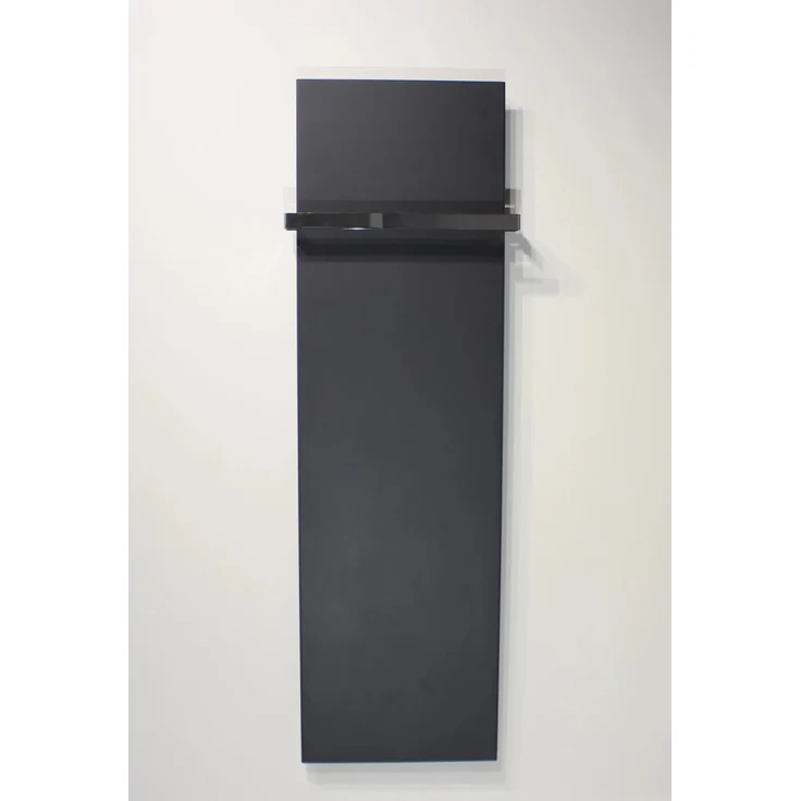 BÄDER BOUTIQUE Design Heizkörper PLATE, 470x1190mm, pulverbeschichtet anthrazit, hohe Heizleistung, Wandmontage