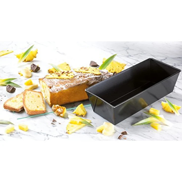 Dr. Oetker Kastenform 30 cm, Königskuchenform mit Antihaftbeschichtung, hochwertige Form, eckige Kuchenform (Farbe: schwarz), Menge: 1 Stück – Bild 2