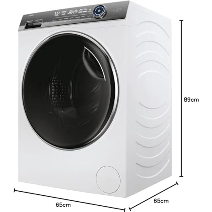 Haier HW100-BD14979U1, Frontlader-Waschmaschine, A, Fassungsvermögen 9 kg, Standgerät, Breite 60 cm, weiß – Bild 7