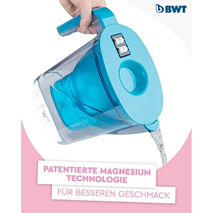 BWT Wasserfilter Vida Petrol 2,6L | Filter mit 1 Magnesium Filterkartusche | Wasserfilter Trinkwasser | Für Speisen & Getränke | Filtert Kalk, Chlor, Blei & Kupfer – Bild 3