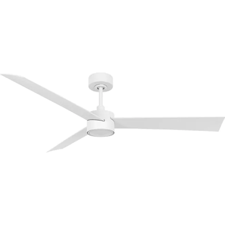LUCCI AIR Climate IV Deckenventilator, 132 cm, 3 Flügel, leiser Motor mit 6 Geschwindigkeiten, LED Leuchte mit Fernbedienung, Weiß