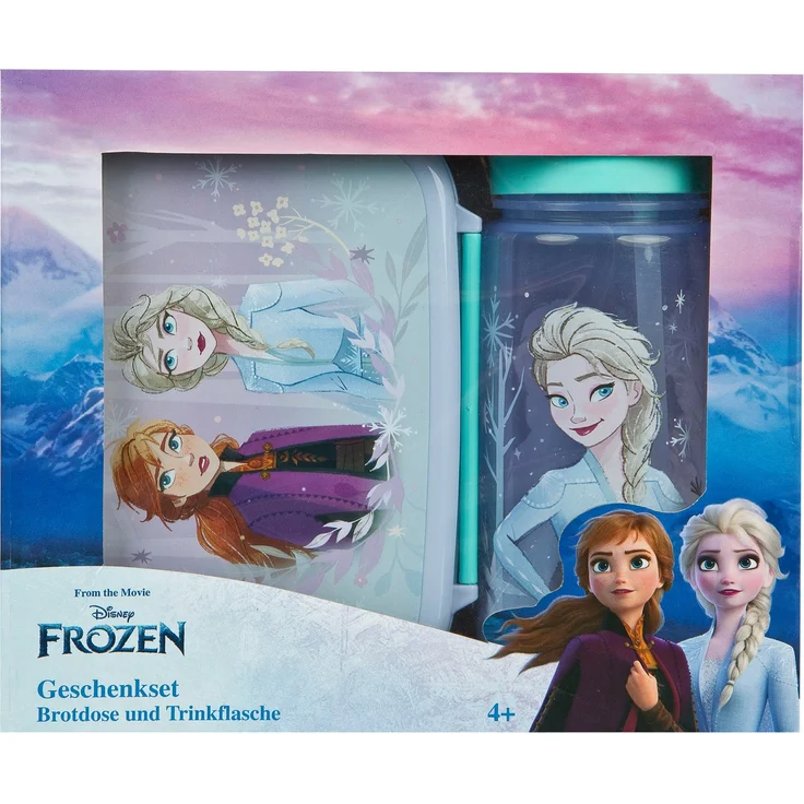 "Scooli Lunchbox Frozen, Set mit Trinkflasche, auslaufsicher, umweltfreundlich, lila" – Bild 1