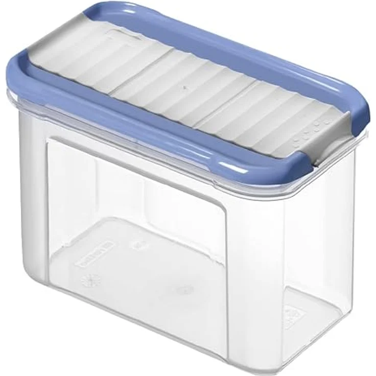 ROTHO Vorratsdose Domino, 0,75 l, BPA-frei, mit dicht schließendem Deckel, horizon blau, Kunststoff – Bild 1