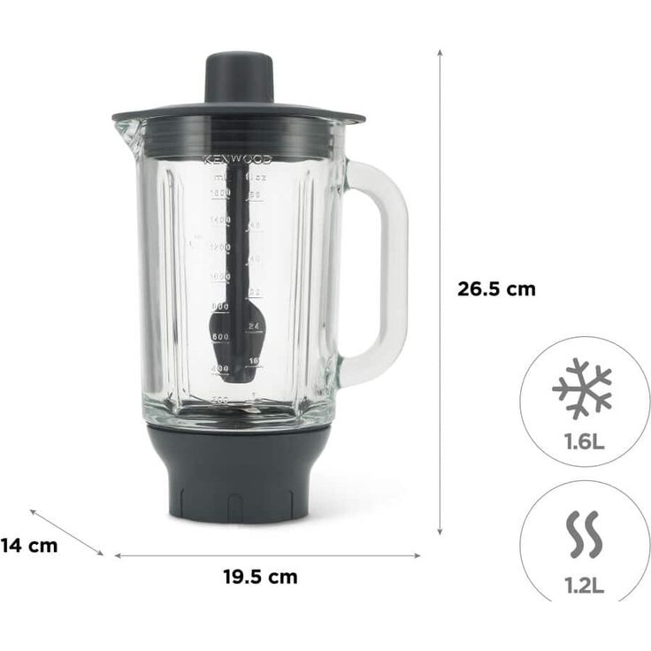 Kenwood ThermoResist KAH359GL Glas-Mixaufsatz Grau-Transparent – Bild 7