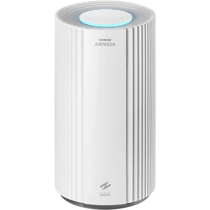COWAY AIRMEGA 350, Luftreiniger für große Räume, CADR 713 m³/h, HEPA Filter, reinigt 148 m² in 30 Min., PM10-Sensor, Energiesparmodus, Farbe Weiß